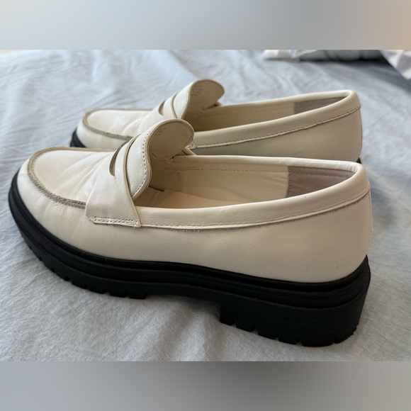 Quince Italian Leather Lug Sole Loafers in Bone US 7 EU 38 - Picture 8 of 10